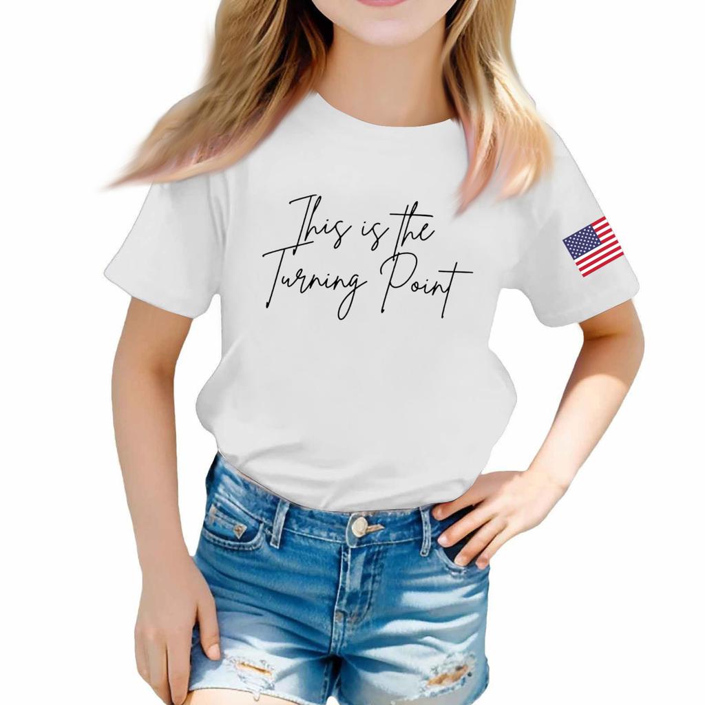 Toddler Girl Boy T-Shirts Kids Top Boys And Girls Printed Short Sleeved T-shirt 1-12Y Summ
