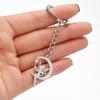 Stainless Steel Crescent Moon & Fairy Butterfly Magic Wand Keychain Pendant