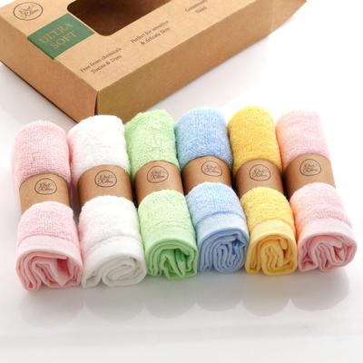 Bamboo Fiber Baby Towel Set: Soft, Absorbent, Colorfast 6-Piece Face & Cleansing Wipes