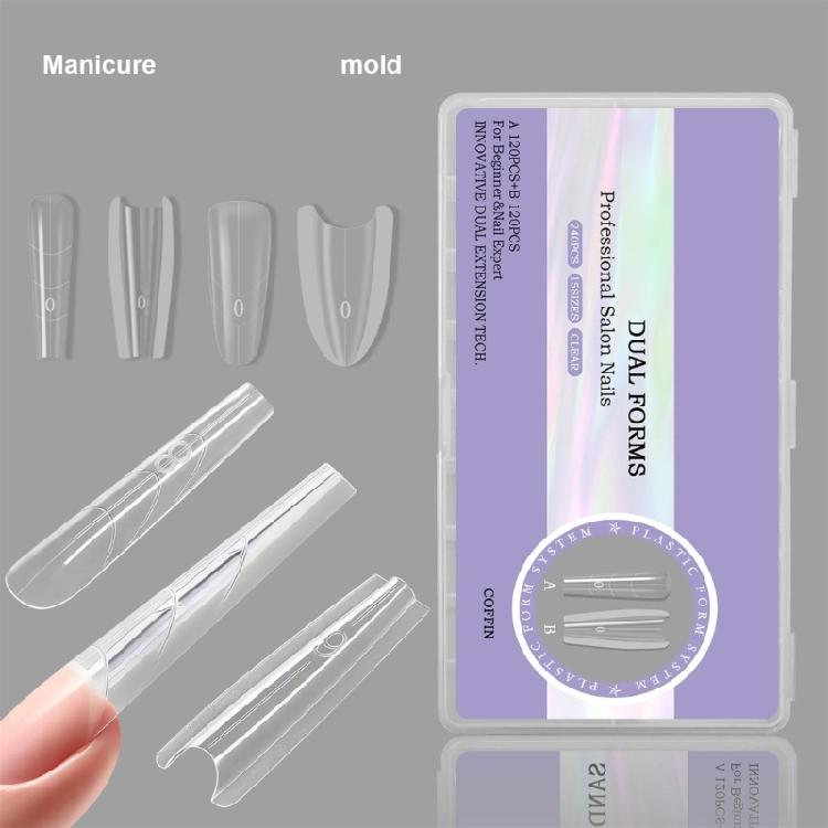 Oval Shape ABS Nail Extension Templates With Dog Ladder Support For Long Lasting Gel Polish Applications
