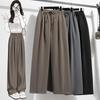 Plus Size Women's Trousers Spring and Autumn Drawstring Wide Leg Pant Suit Trousers Draped Casual Straight Trousers