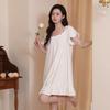 Short Sleeve Women's Pajama Dress Loose Princess Nightgown Casual Ruffle Nightdress  Female