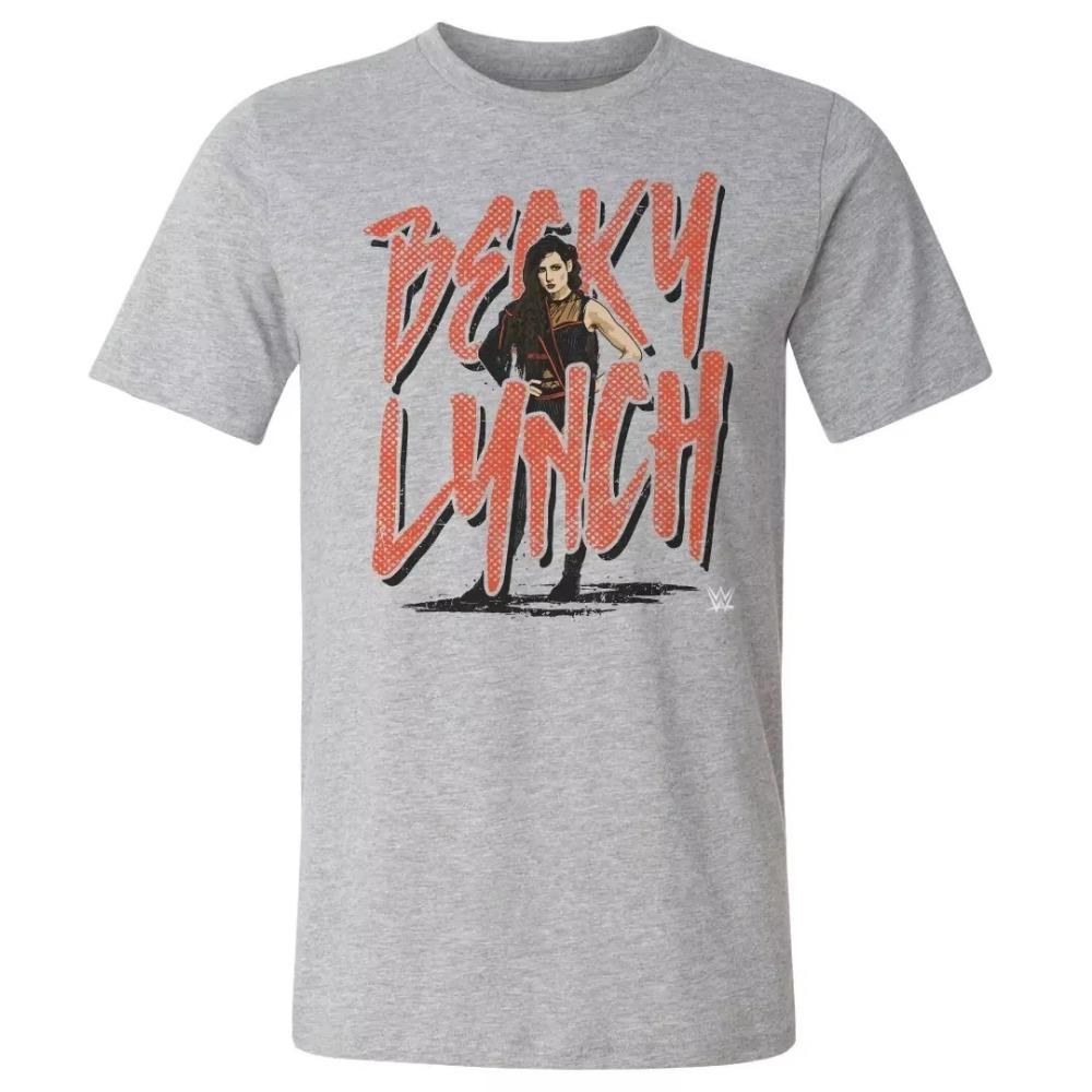 Mode 2024 Sommer Herren Bedrucktes Wrestler Becky Lynch T-Shirt Kinder Street Sports Top Casual Kurzarm