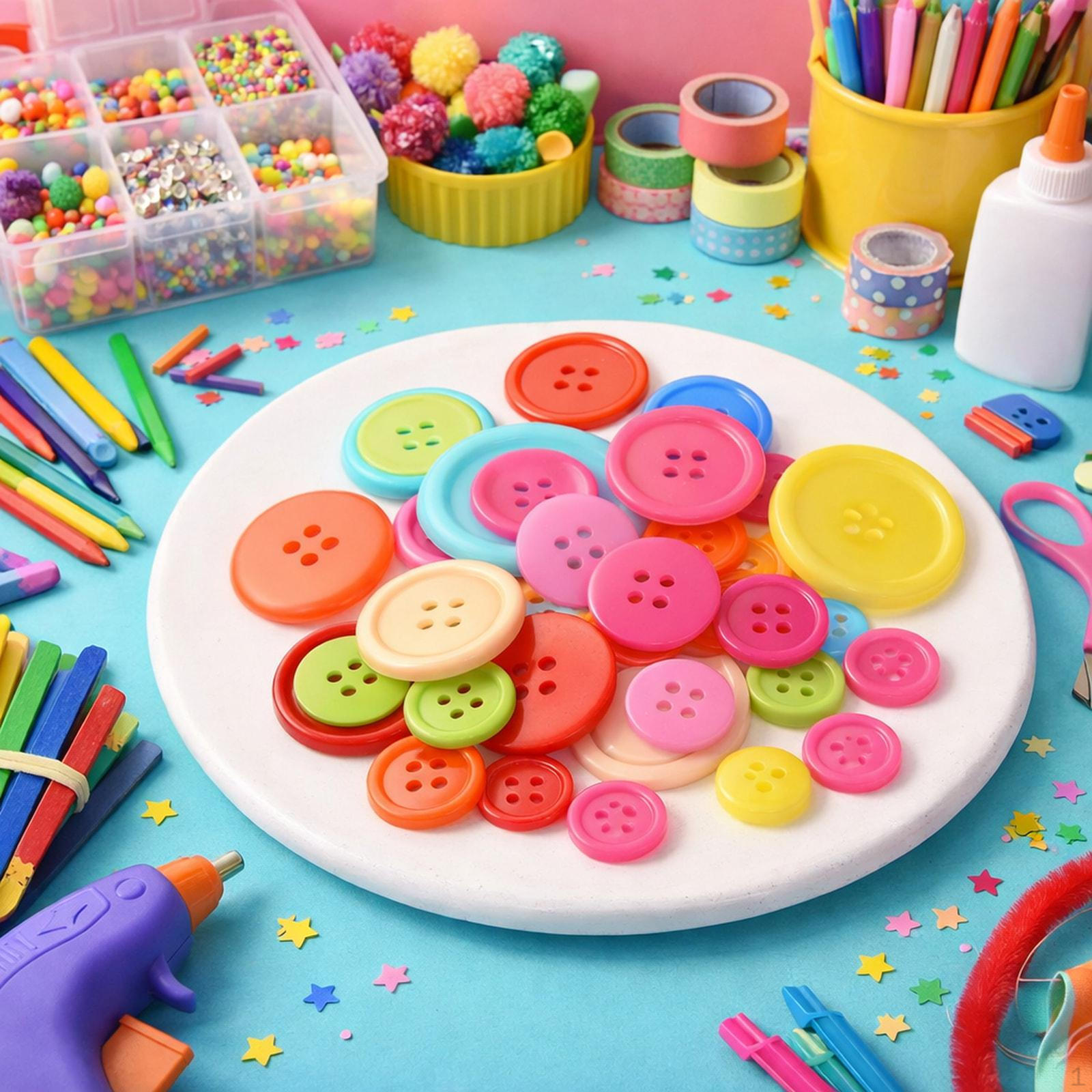 

Buttons 13.5mm Round Sewing for Handmade Ornament Scrapbooking Decoration 100Pcs