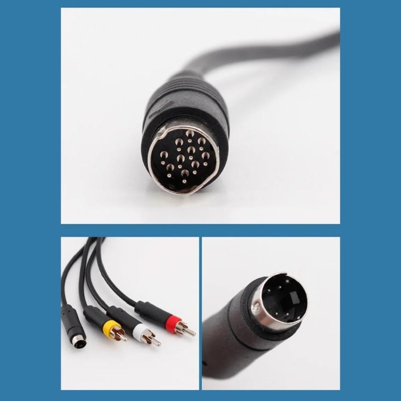 Multi Consoles AV Cable for N64 DC128 Gaming Consoles 1.80m Long Plug and Play Design Enhances Durability