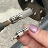 Portable Keychain Valve Core Remover Tool Stainless Steel Key Ring Spanner for Car Motorcycle ATV Bike Tire Repair Universal