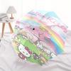 Hello Kitty, Sanrio Automatic Open/Close Umbrella-Cute Umbrella with Cute Design, Portable 3-Fold Compact Umbrella for Men & Women, Hallowee
