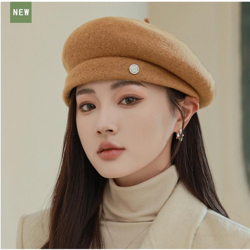 British Vintage Wool Artist's Beret Women Winter's Versatile Choice for a Flattering, Face-Slimming Silhouette Soft and Warm