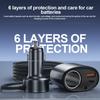 326W 6-in-1 Fast Car Charger Dual USB+PD Type-C Phone Power Socket Car Cigarette Lighter Splitter 12-24V Digital Voltmeter for Mini Starlink 4 Gens