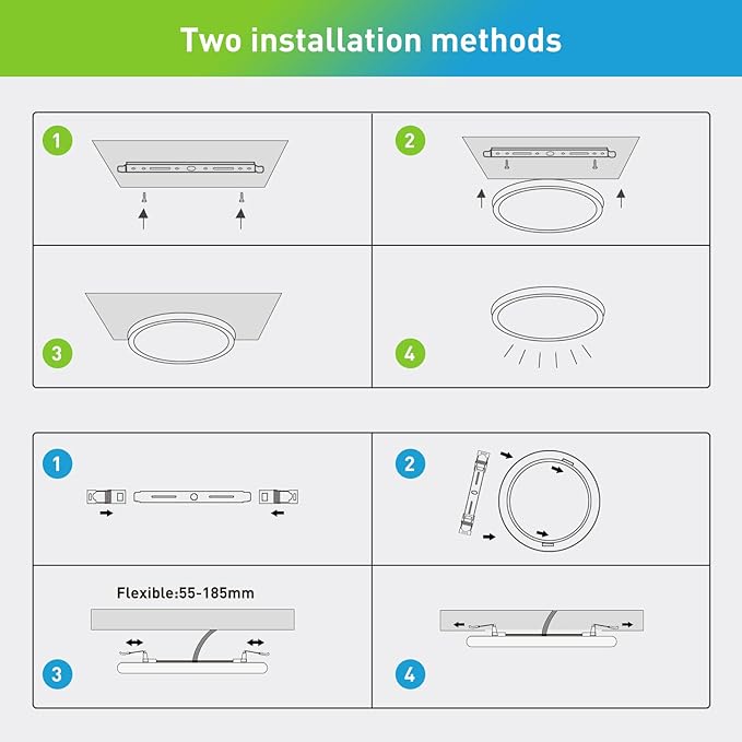 Yafido 18W LED ceiling lamp with motion sensor, 3000-6000K, 22cm