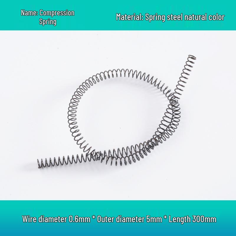 Steel Wire Compression Spring, 1.2-50mm Diameter, Long, Thin & Durable, Yellow, 300 Available