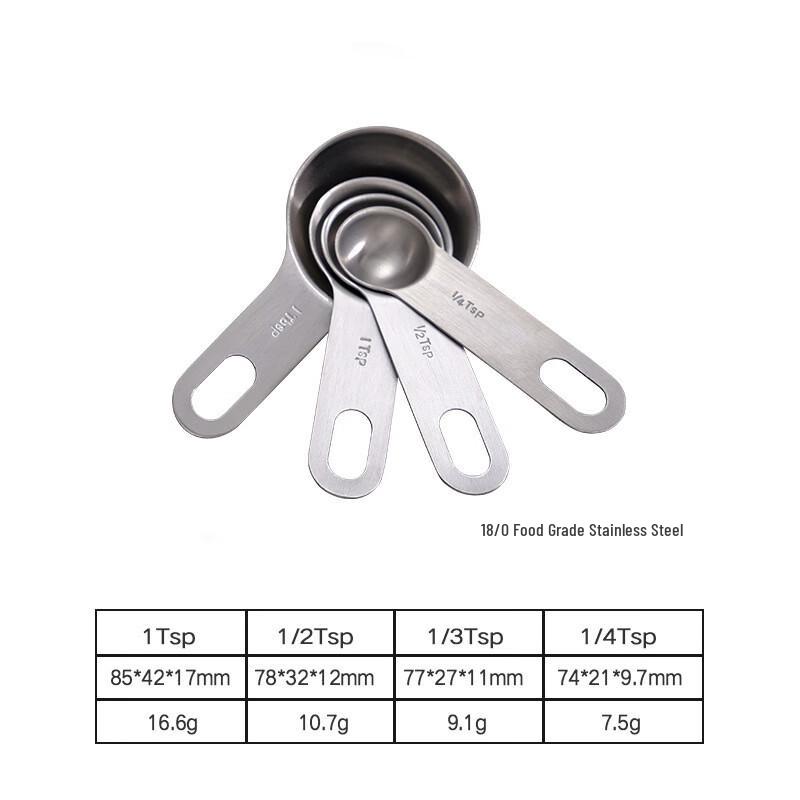 Stainless Steel Measuring Cup and Spoon Set