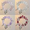 Sweet Chinese Style Butterfly Beaded Bracelet For Women Temperament Colorful Glass Beads Elastic Rope Bracelets Jewelry Gifts