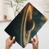 Ringed Planet in Space Tin Plaque Poster Customized Wall Art Retro Vintage Metal Signs for Man Cave Room Decoration Coffee Bar