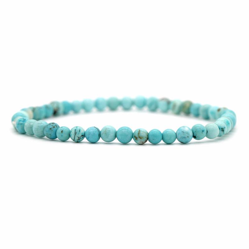 Fresh Style 4MM Agate Tiger's Eye & Volcanic Rock Beaded Bracelet
