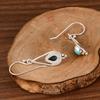 Natural Turquoise Drop Earrings 925 Silver, Pear Shape Turquoise Earrings, Handmade Gemstone Jewelry.