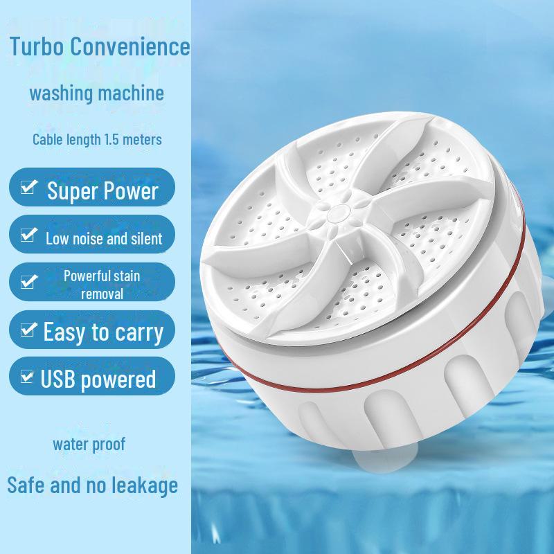 

Портативная ультразвуковая складная мини-стиральная машина для общежитий белый