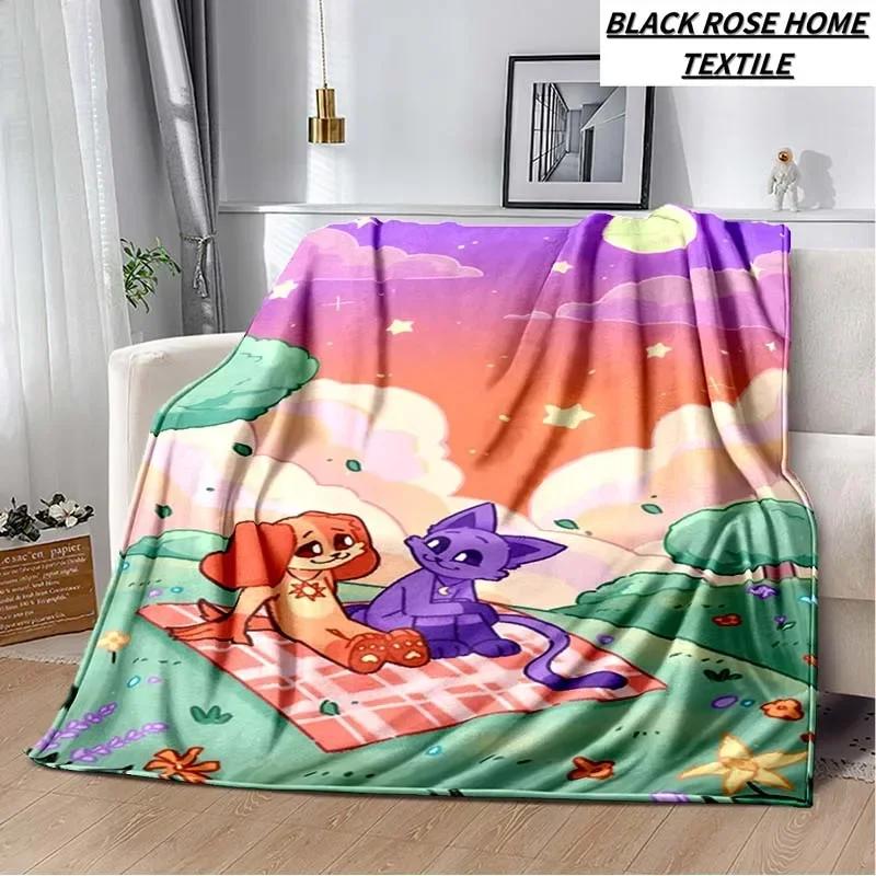 Fashion Art Print Cartoon Anime S-smiling critters Blanket Outdoor Car Travel Portable Camping Warm Cover Blanket Birthday Gift