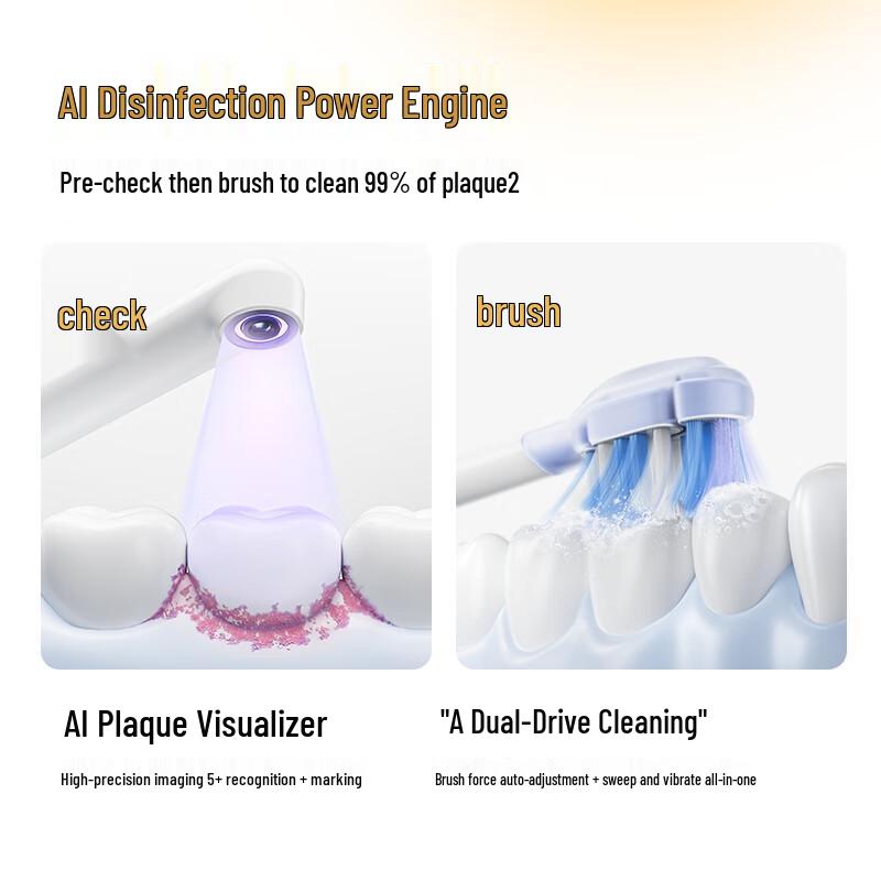 Mova Fresh 20 Vision AI Visual Sonic Electric Toothbrush Set