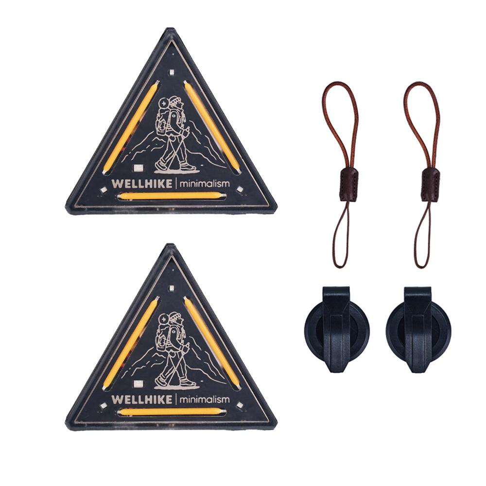 Portable Mini Camping Lights With Magnetic Suction And Lanyard Multi-Functional Tactical Triangle Lights Suitable For Camping