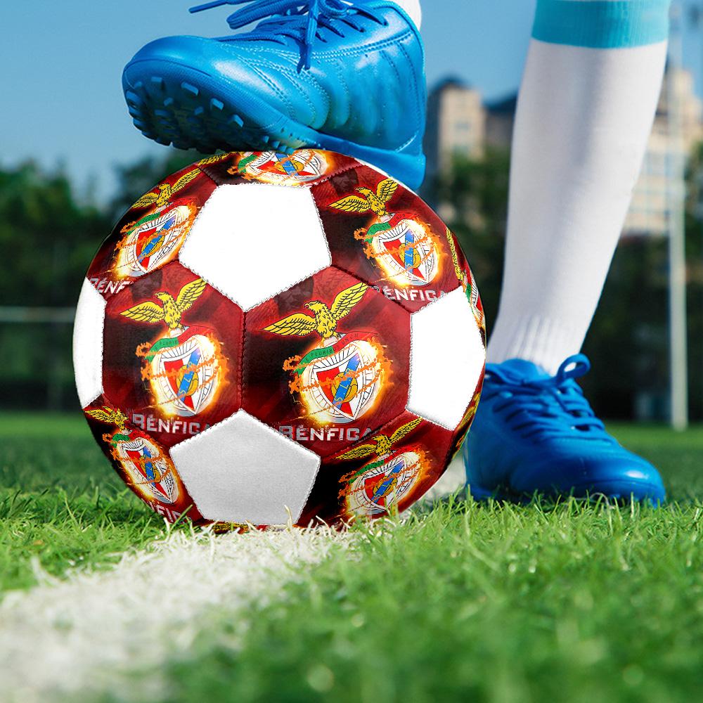 1PC S.L.B size 5 soccer ball PrahaIndoor Soccer Ball Colorful All Ages Machine Stitched PVC Competition Ready Durable High-Bounce