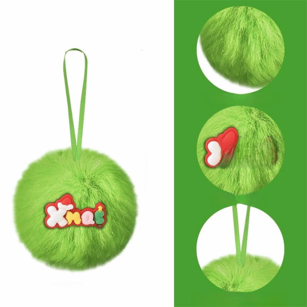 6cm Christmas Tree Decoration Ball Plush Christmas Hanging Decorations  New Year
