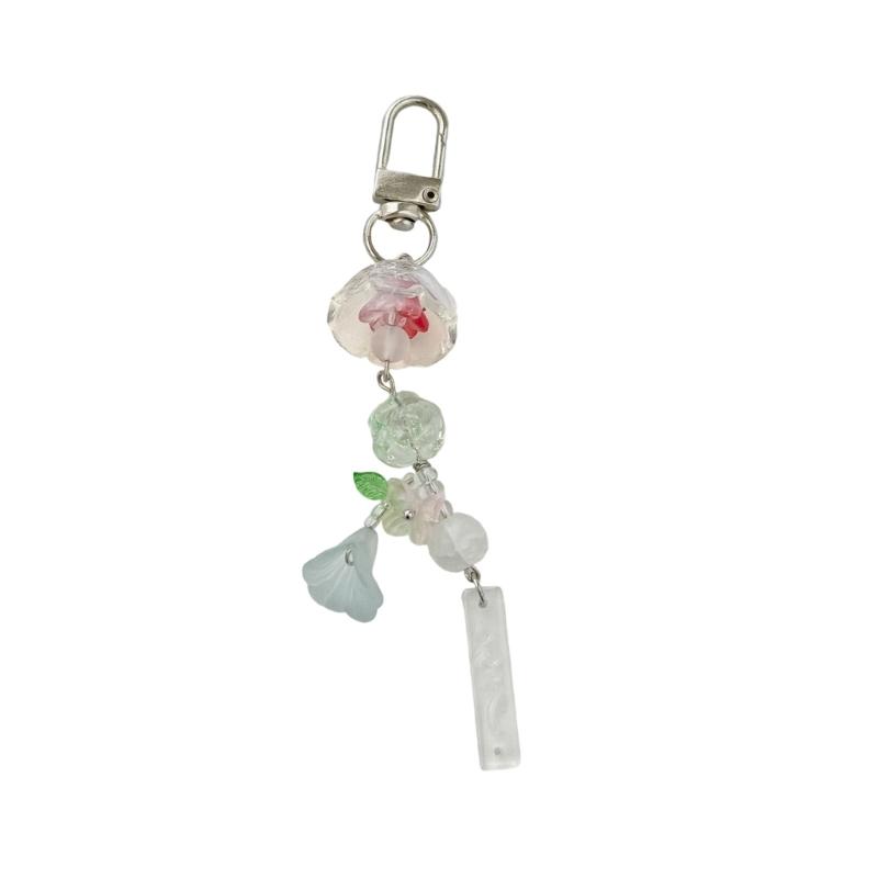 User Friendly Resin Phone Lanyard Strap Creative Keychain Hanging Decoration For Everyday Use Beaded Keychain