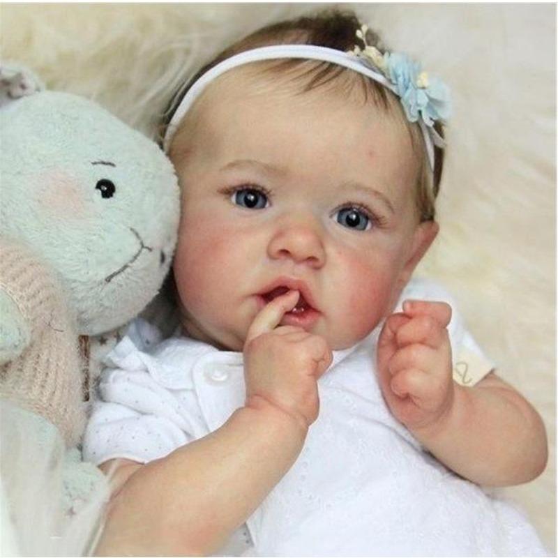 Куклы Reborn Baby Dolls Девочка 45 см 17,7 дюйма Реалистичные куклы новорожденных младенцев, которые выглядят как настоящие куклы, мягкое силиконовое виниловое тело