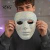 Eye-catching Festival Mask Halloween Rhinestone Full Face Mask, Sparkly Masquerade for Lightweight Dance Performance, Hip Hop Party Stage Prop