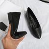 Pointed women's flat-soled single shoes soft leather soft-soled women's shoes versatile low-heeled shallow-mouth women's shoes