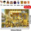 2D Cheerful Sunflower Lemon Café Backdrop with Bike & Outdoor Decor