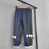 Imitation Denim Girls Pant Autumn Winter Plus Velvet Warm Long Pants Bow Lace Kids Trousers