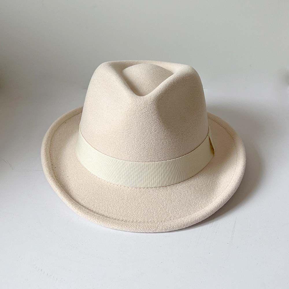 Cappello Fedora Classico Cappello Vintage in Feltro di Lana Cappello da Gentleman Berretto Trilby Uomo / Donna