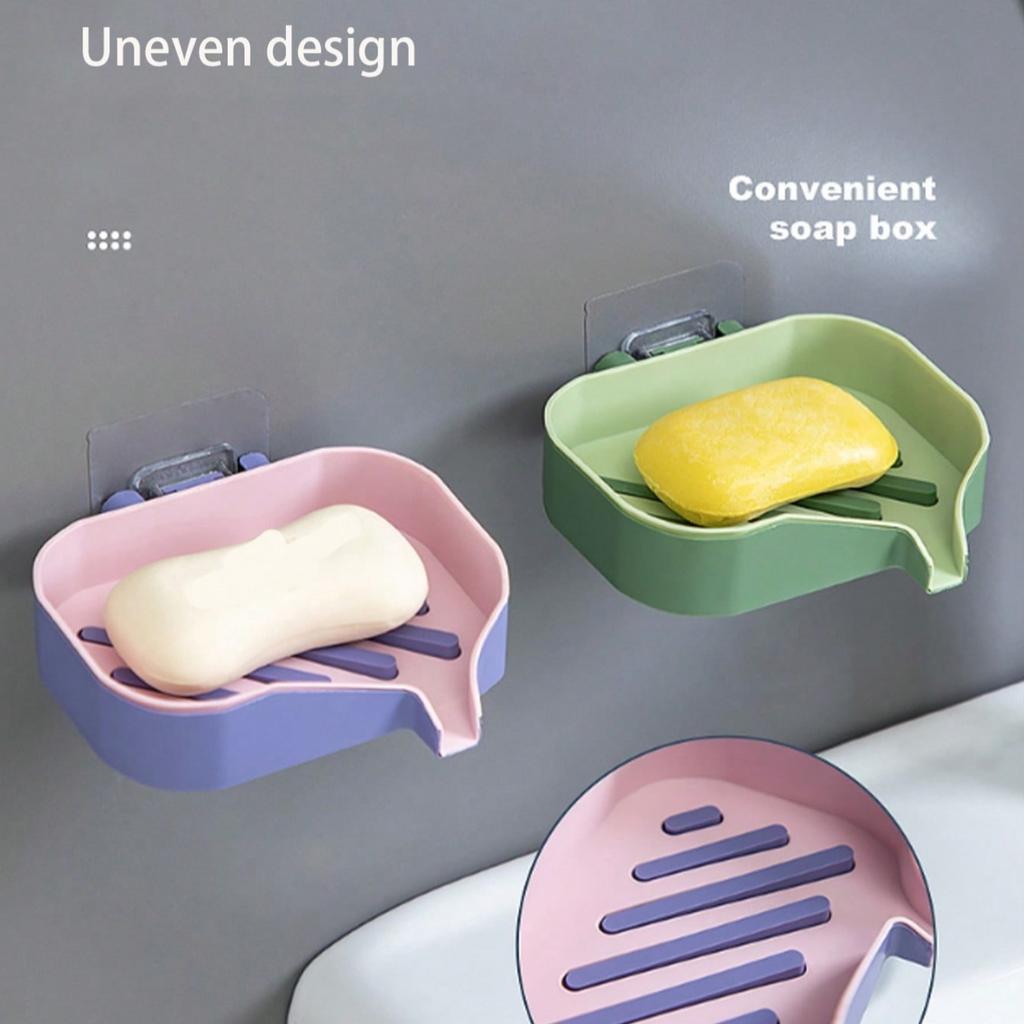 1PC wall-mounted soap bar. Household bathroom storage rack with drain. Household soap bar,