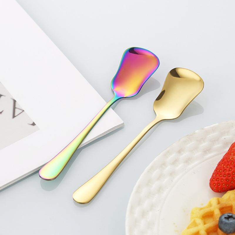 Gourd Shape Head Stainless Steel Small Shovel Spoon For Serving Ice Cream Yogurts And Other Sweet Dessert Treats