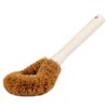 Natural Coconut Brown Pot Brush with Wooden Handle Oil-free Kitchen Supplies Cleaning Wooden Brush Tools Cleaning  Coconut Brush