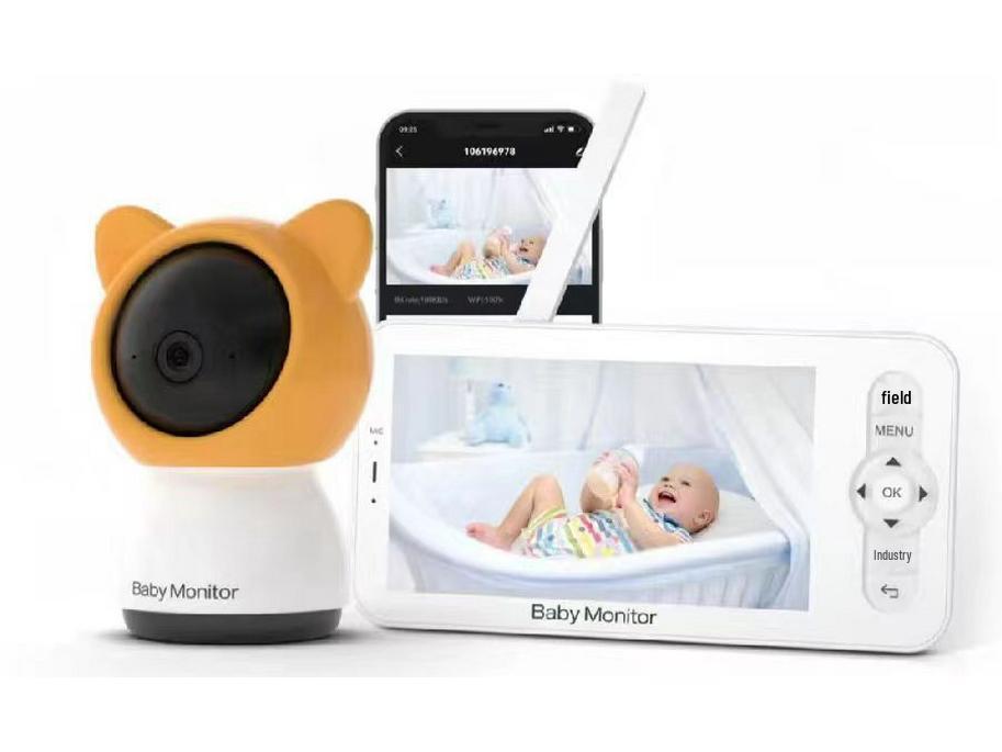 5-Inch Baby Monitor with Two-Way Voice Intercom & App Remote Control