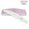 10Pcs/Lot 80/100/150/180/240 Grit Limas Trimmer Lime Nail Art Ongle Manicure Tool Nail File Buffer Double Side Nail Files Buffer