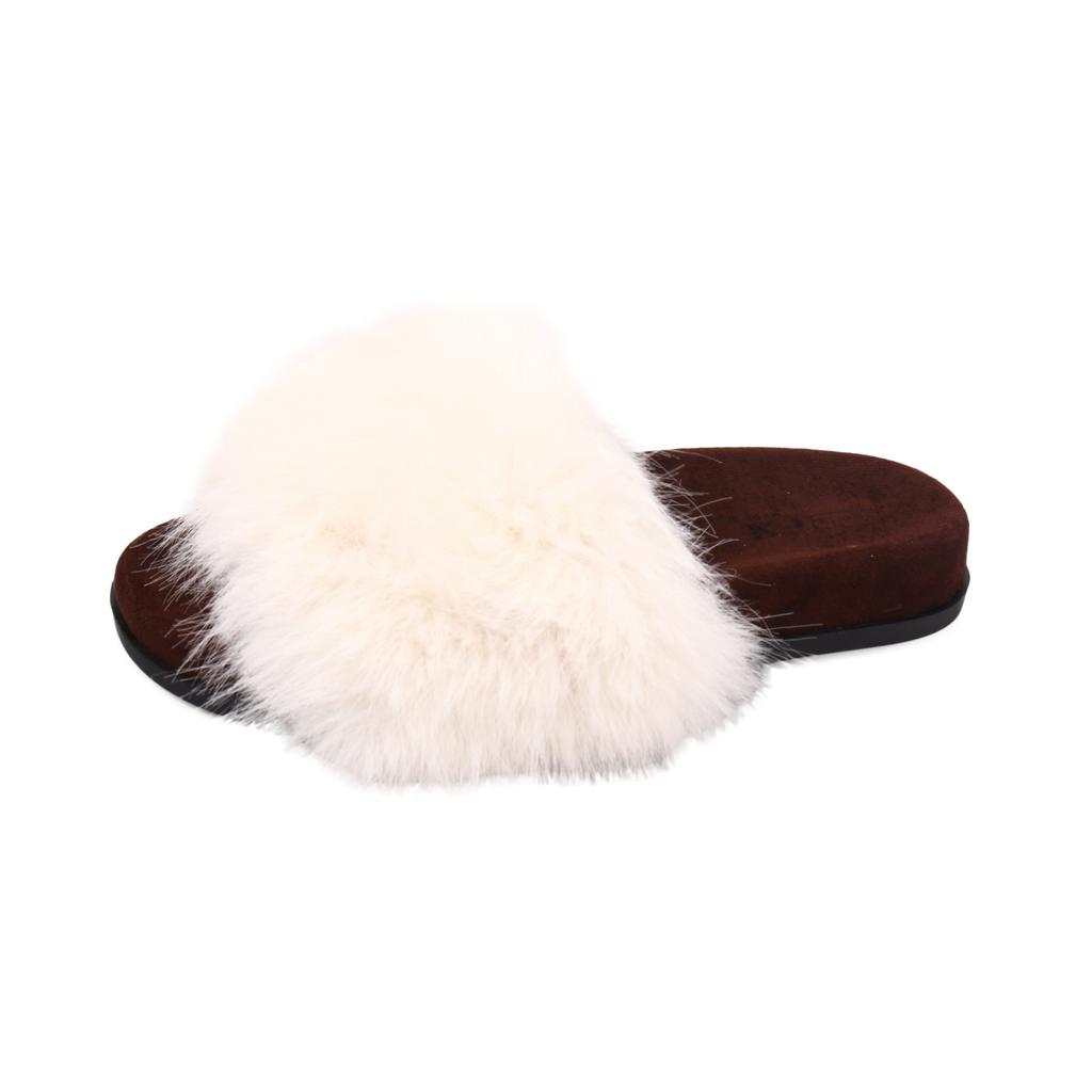 Premium Thick-bottomed Fluffy Slippers for Women's Outer Wear 2025 New Autumn and Winter Non-slip and Height-increasing One-word Cotton Slippers