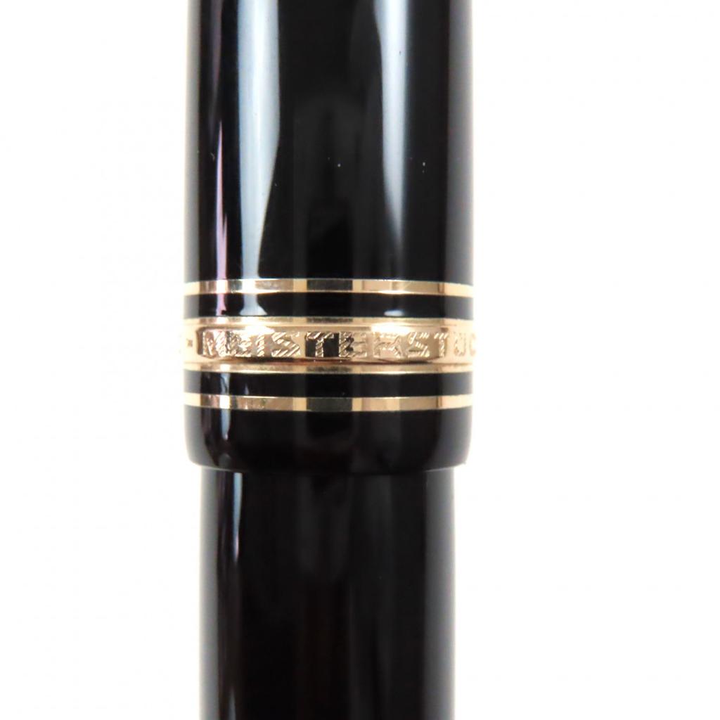 Great MONTBLANC fountain pen Meisterstck 149 white star Black gold 14K mens Used