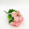 10 Heads Artificial Flower Bouquet With Stem Bridal Bouquets Simulation Hydrangea Floral Arrangement Pink Realistic Silk Flowers