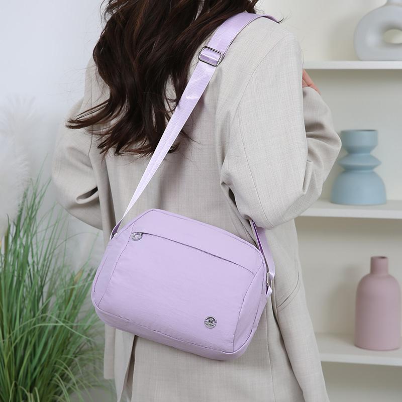 Women's Shoulder Bag Solid Color Outdoor Crossbody Bag Multi-Compartment Mother Bag