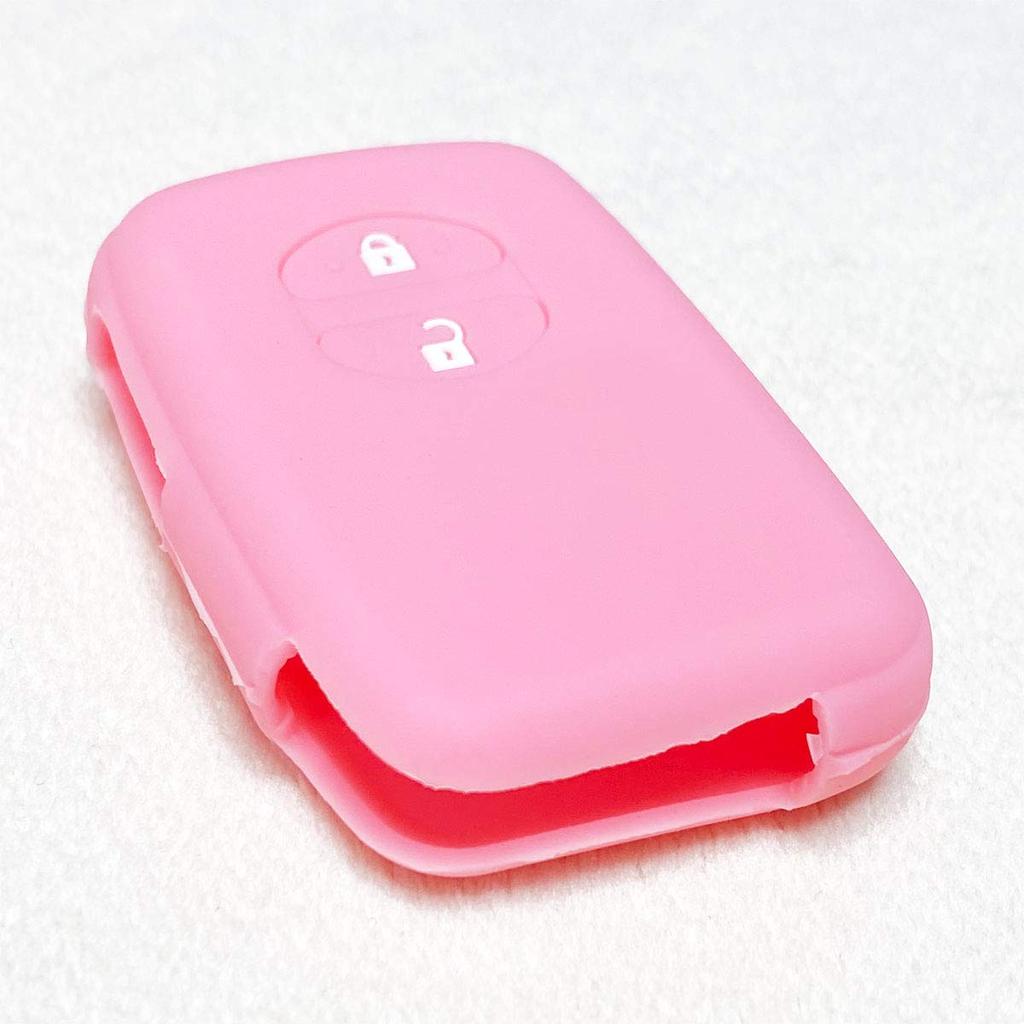 [IKT] Silicone Cover for Toyota Car Smart Key 2 Buttons Light Pink/Prius (30 Series)