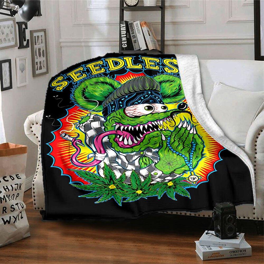 1pc Rat finks 3 Blanket Soft Warm Throw for Home, Office, Travel All Season Cozy Bedding Gift, Office Cozy Accessory