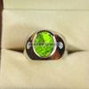 Peridot Oval Cut Gemstone With 925 Sterling Silver Ring For Men's #B448 JL375683858998