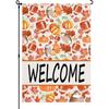 Fall Garden Yard Flag  Outside Double Sided Pumpkin Rugby Maple Leaf Welcome Flag Farmhouse Holiday Patio Lawn House Outdoor Decorations