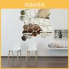 12pcs Decor Wall Stickers 3d Mirror Hexagon Removable Decal Home Plastic Art Diy