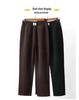 Plus Size Women's Winter Fleece-Lined High Waist Straight Leg Pants