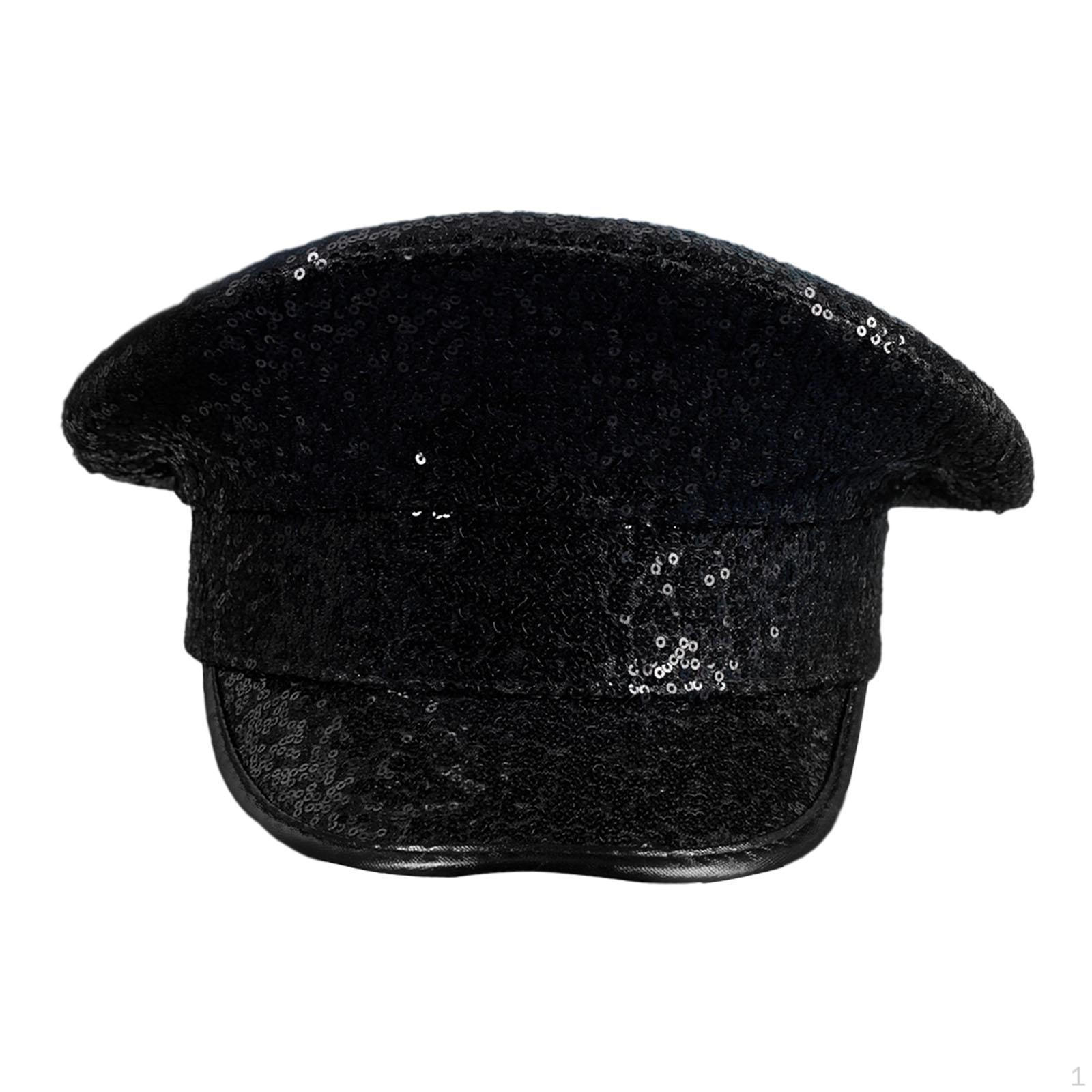 

Свадебная шляпа с блестками, диско-головной убор для фестиваля, дня рождения, карнавала, ночного клуба чёрный