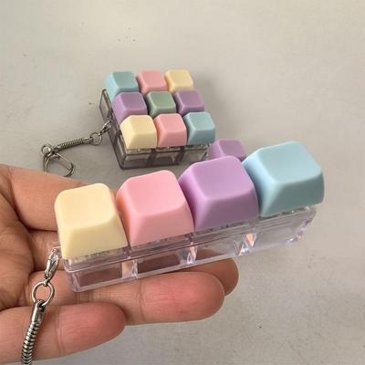 1/4/5/9 Tasten Tastatur Fidget Clicker Mechanische Tastatur Fidget Schlüsselanhänger Für Geschenke Um Die Langeweile Zu Vertreiben (Ohne LED-Licht)